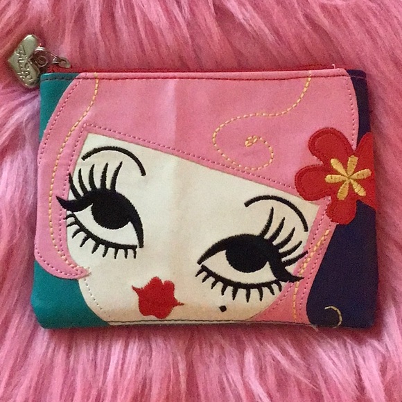 NWOT💗Fluff🧁 darling zip-purse w embroidered details 💖 - Picture 2 of 9